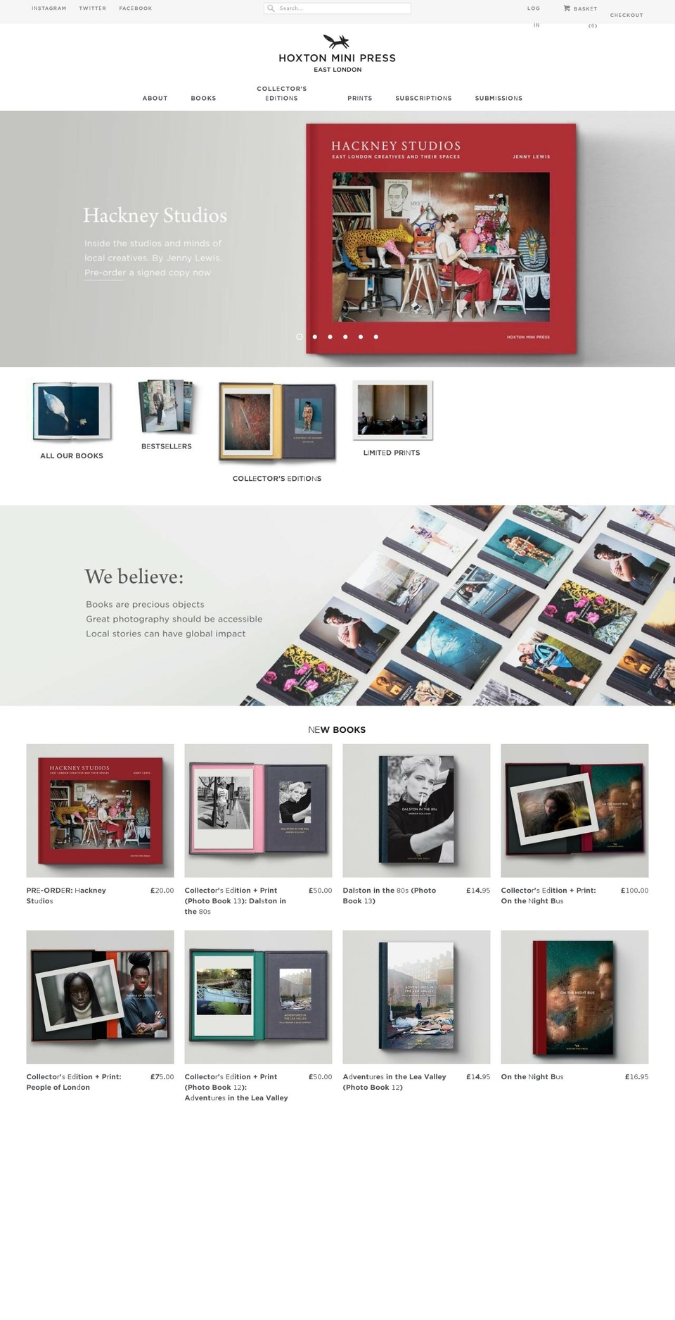 hoxtonminipress.com shopify website screenshot