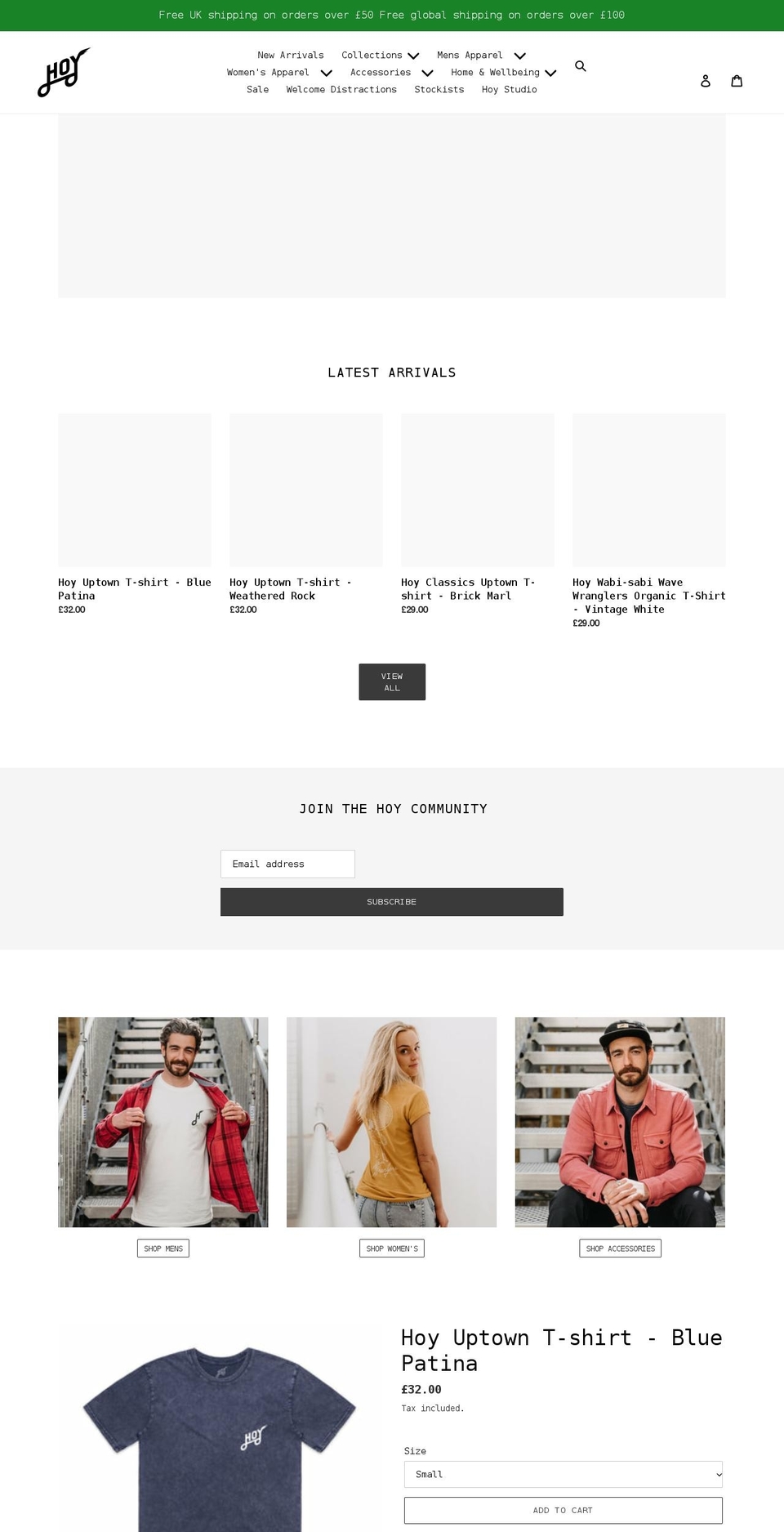 hoylifestyle.com shopify website screenshot