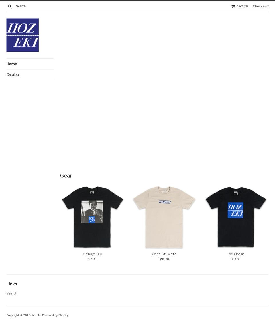 hozeki.com — Shopify storefront screenshot