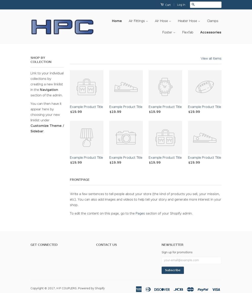 hpcouplers.com shopify website screenshot