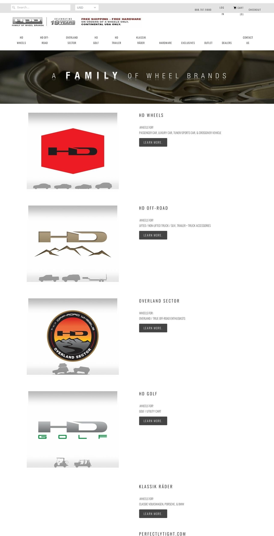 hpdwheels.com shopify website screenshot