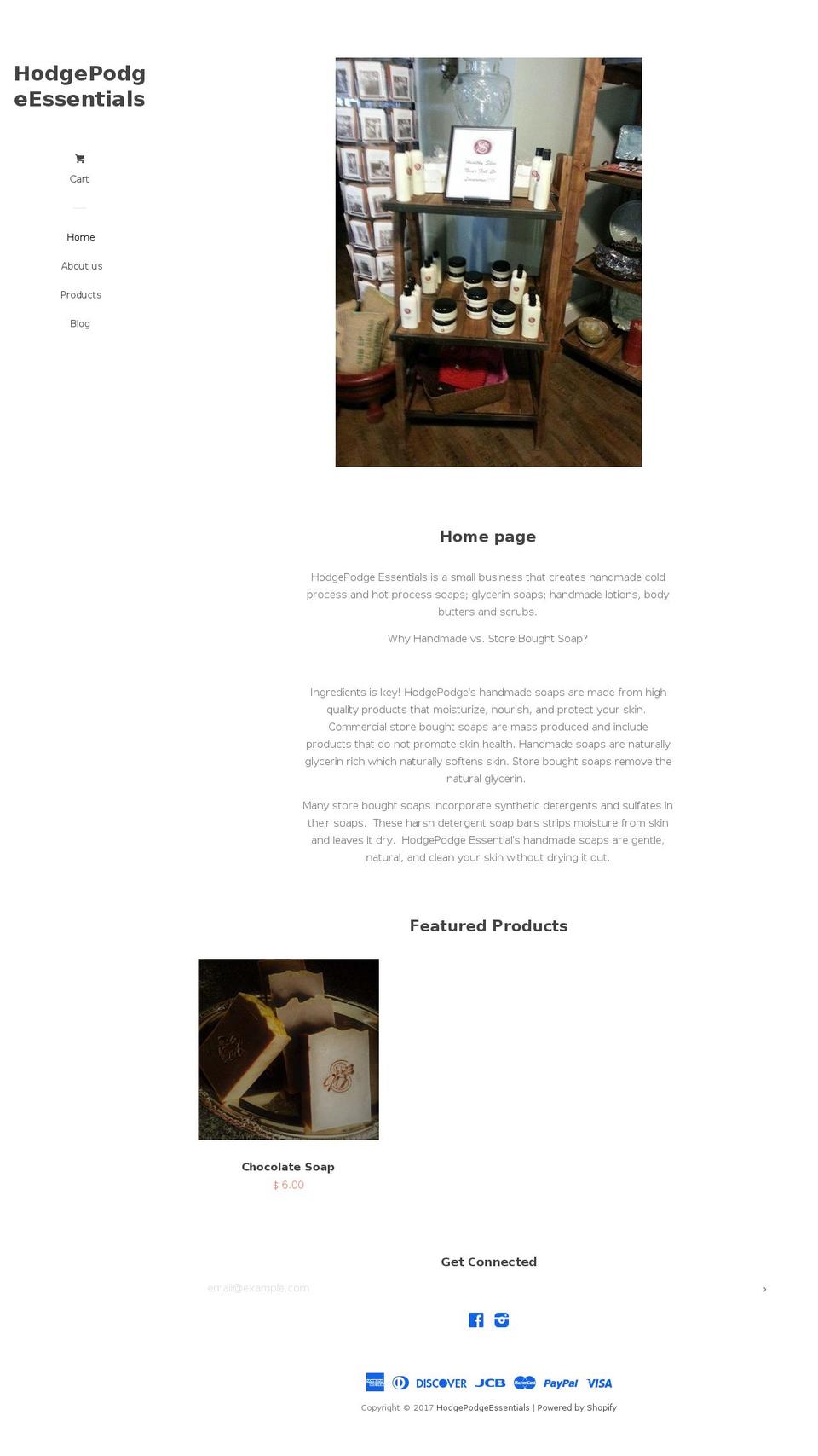 hpessentials.com shopify website screenshot
