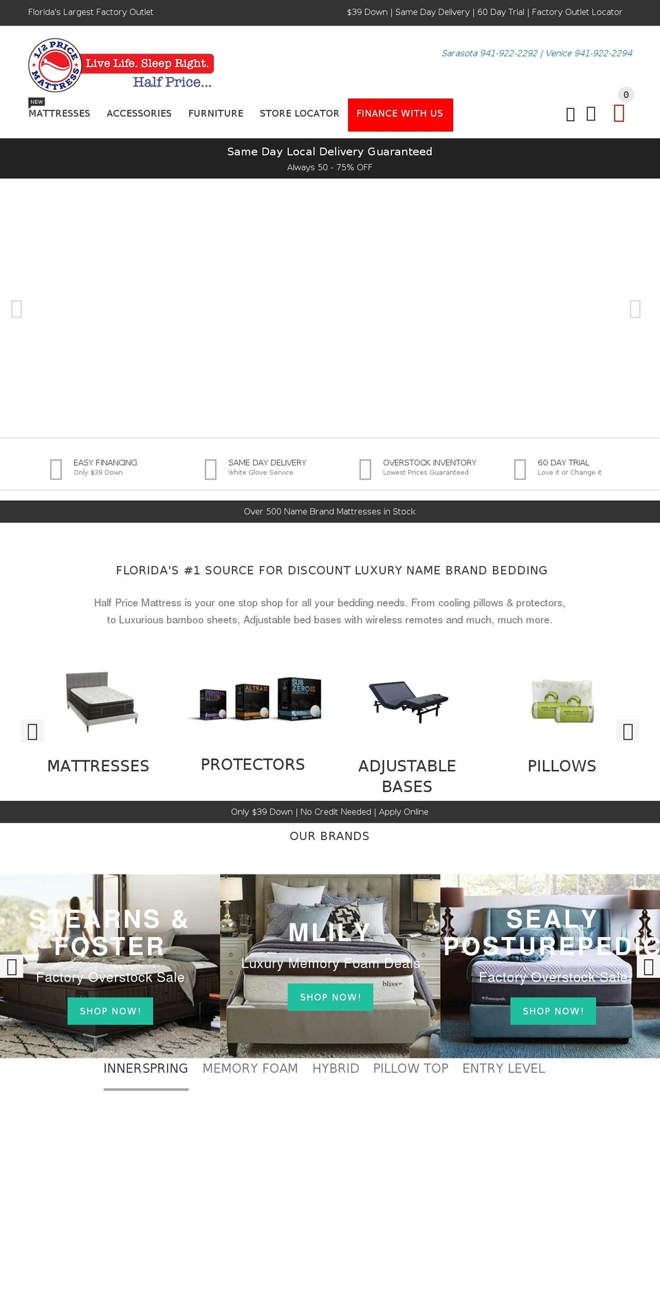 yourstore-v2-1-3 Shopify theme site example hpmattress.com