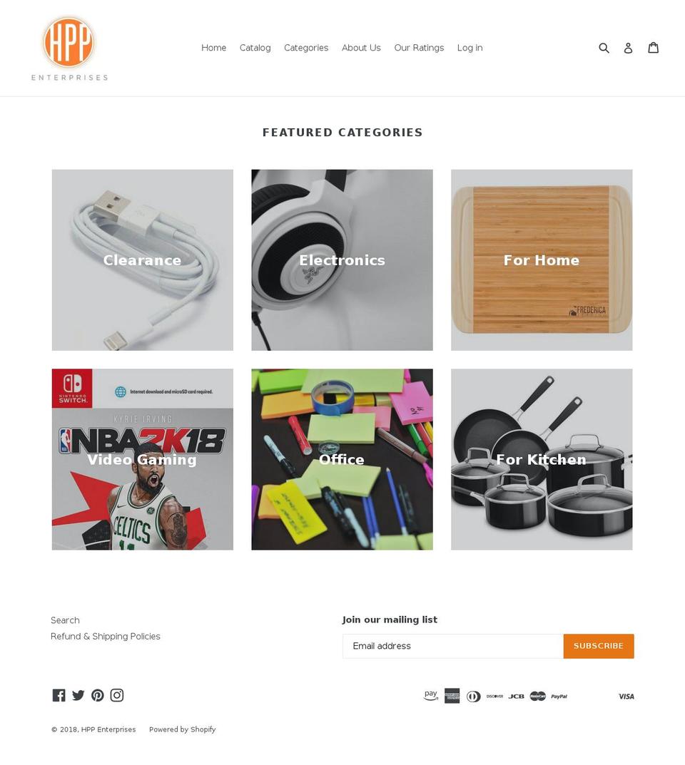 hppenterprises.com shopify website screenshot