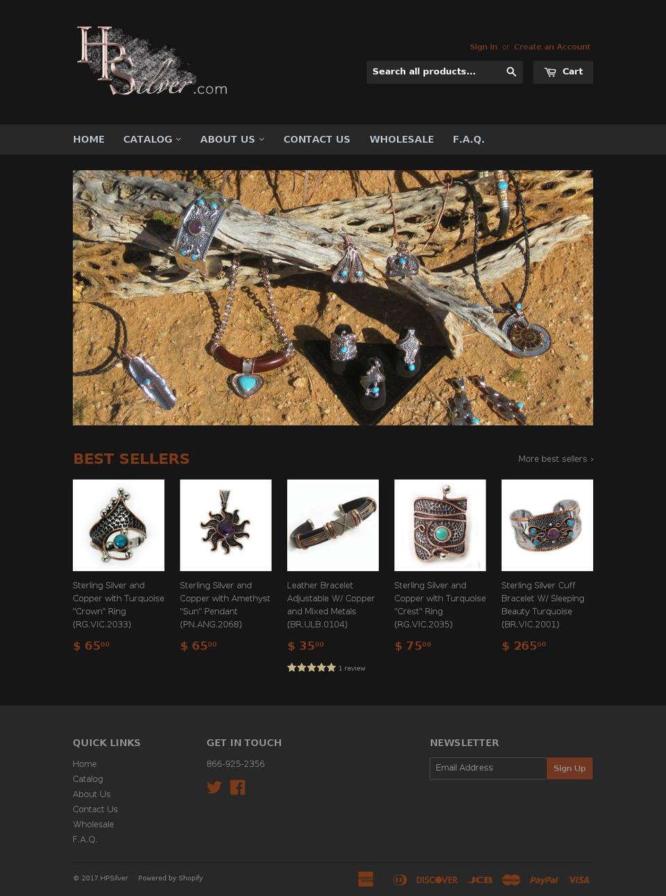hpsilver.com shopify website screenshot