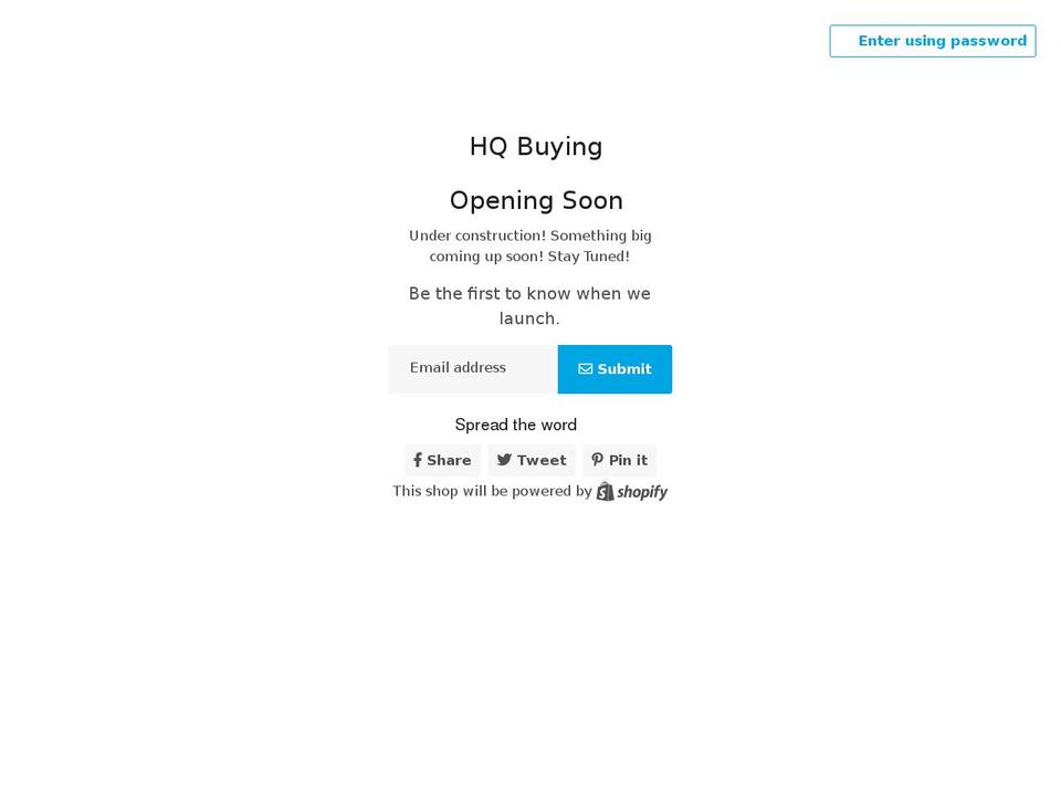hqbuying.com shopify website screenshot