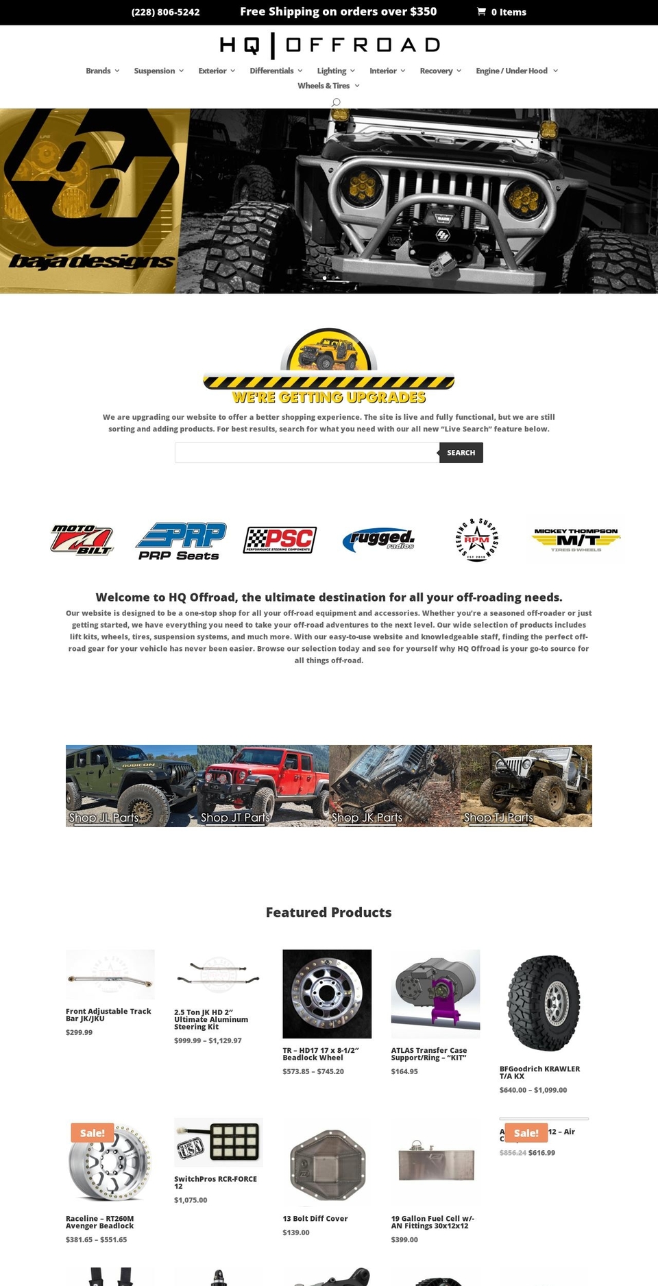 hqoffroad.com — Shopify storefront screenshot