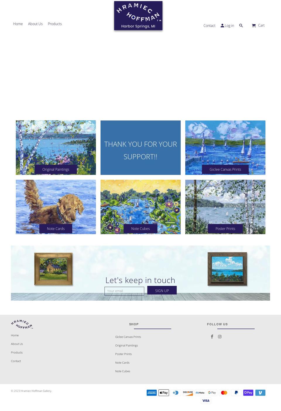 Work ITG Shopify theme site example hramiechoffman.com
