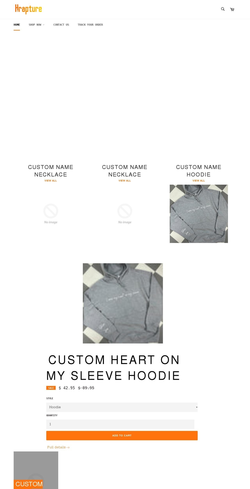 EcomSolid Shopify theme site example hrapture.com