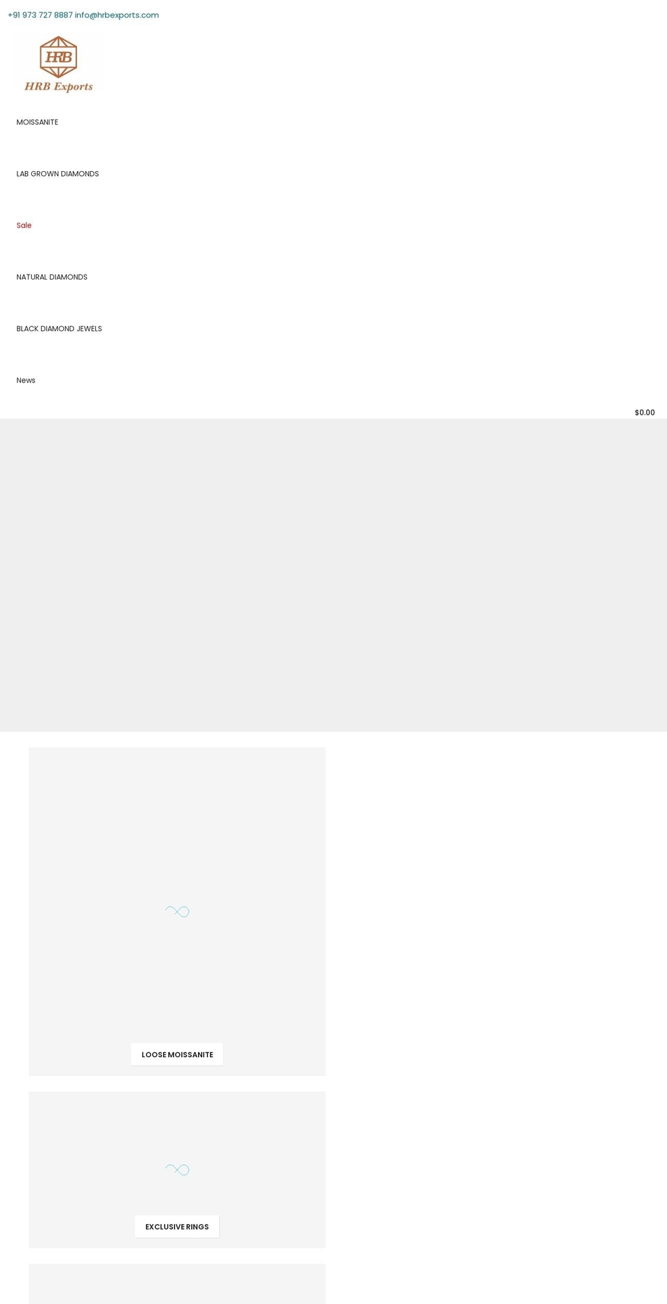 hrbexports.com shopify website screenshot