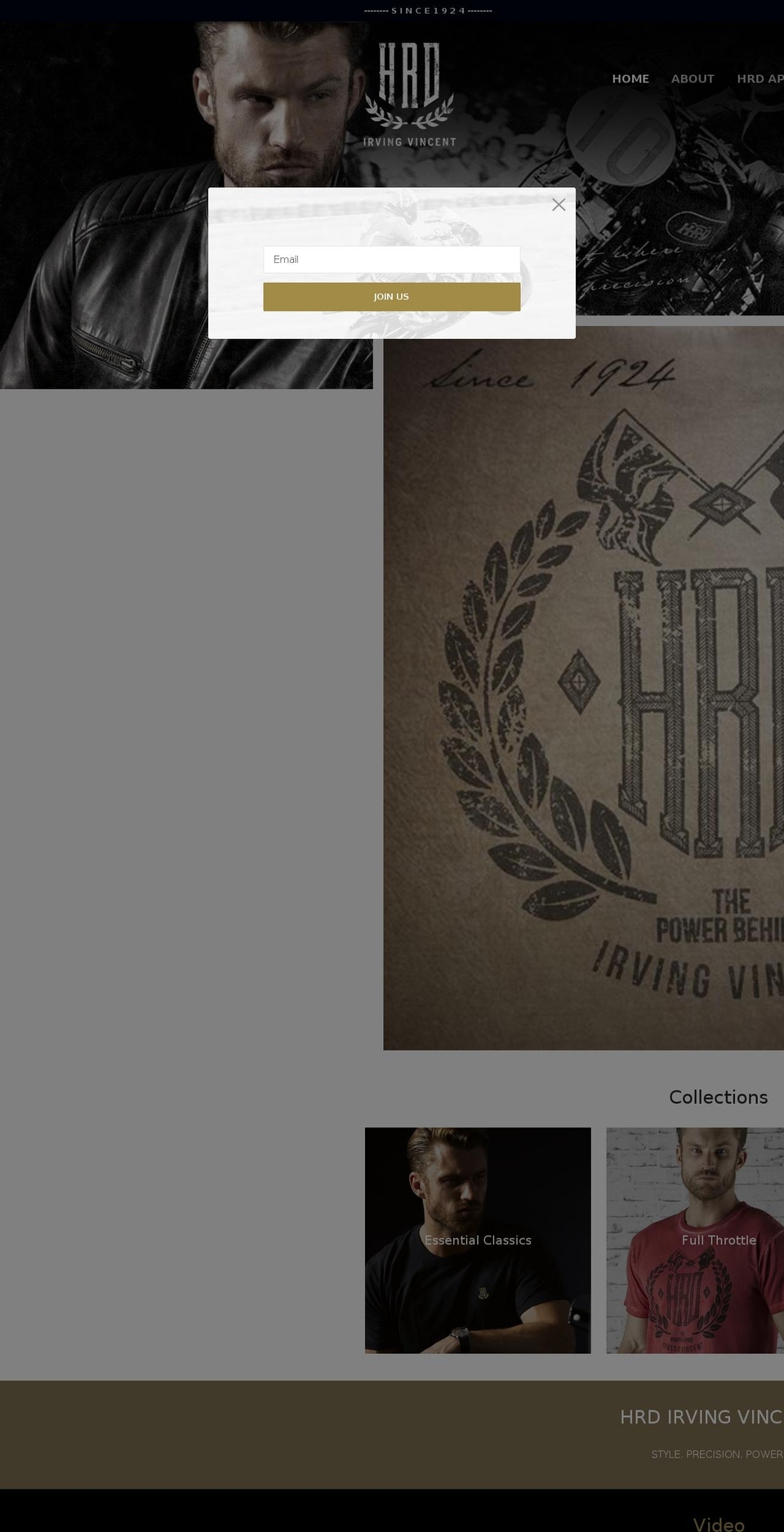 hrd-apparel.com shopify website screenshot