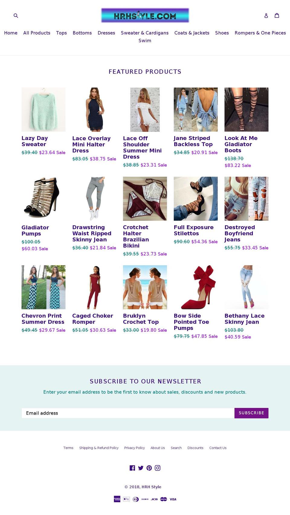 hrhstyle.com — Shopify storefront screenshot