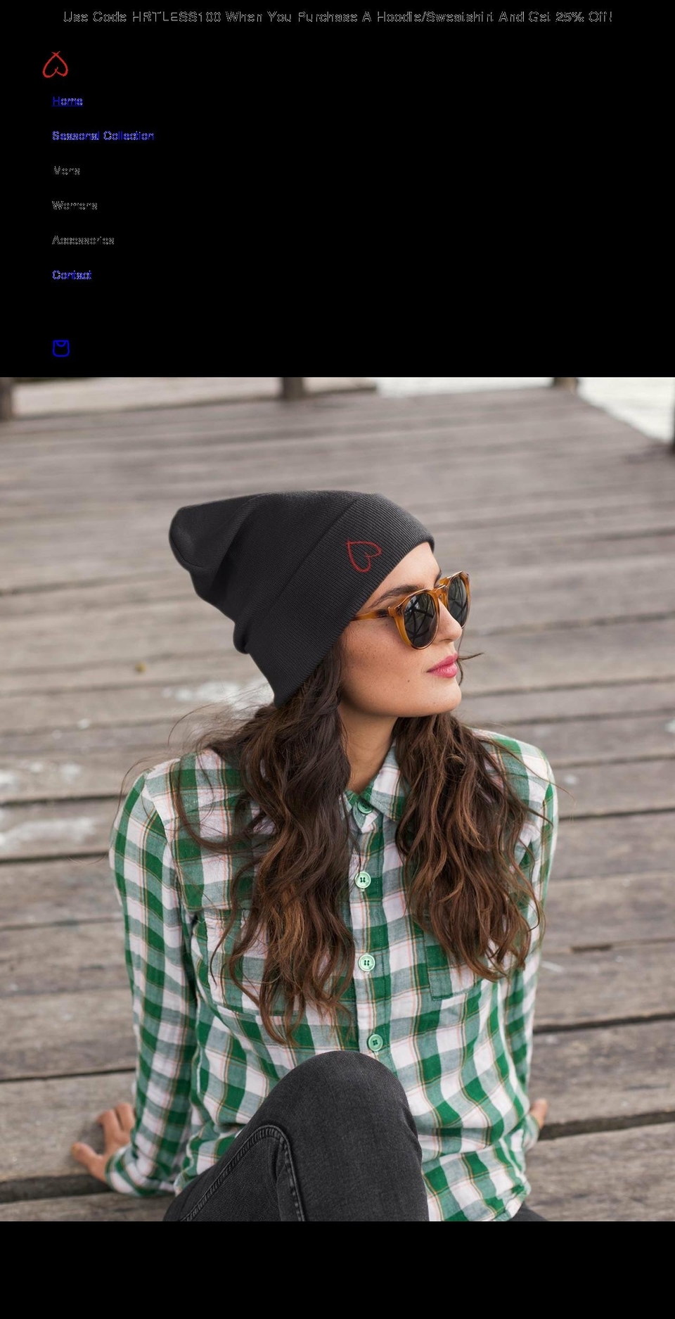 hrtless.com shopify website screenshot