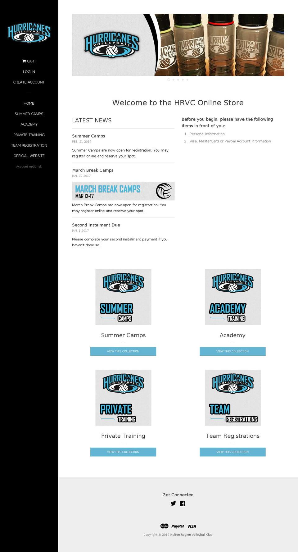 hrvcreg.com shopify website screenshot