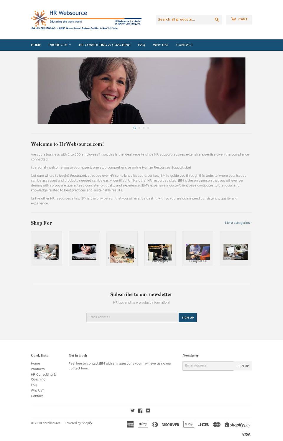 hrwebsource.com — Shopify storefront screenshot