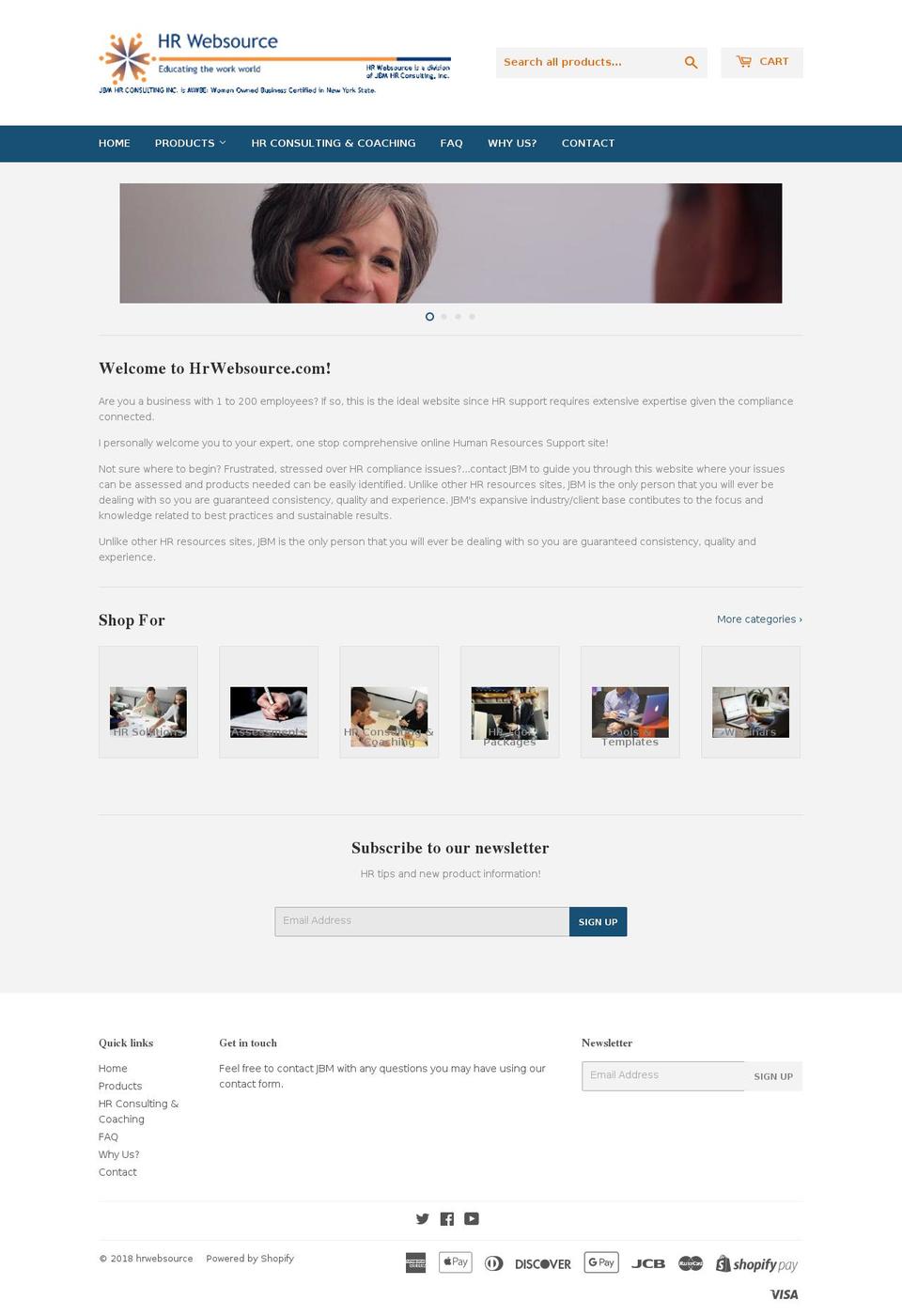 hrwebsource.net shopify website screenshot