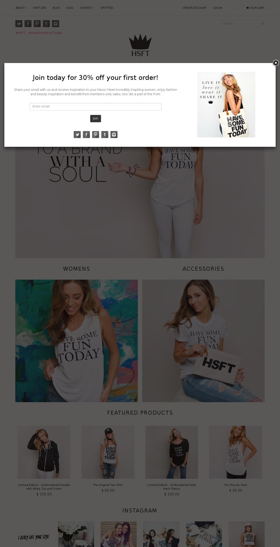 hsftc.com shopify website screenshot