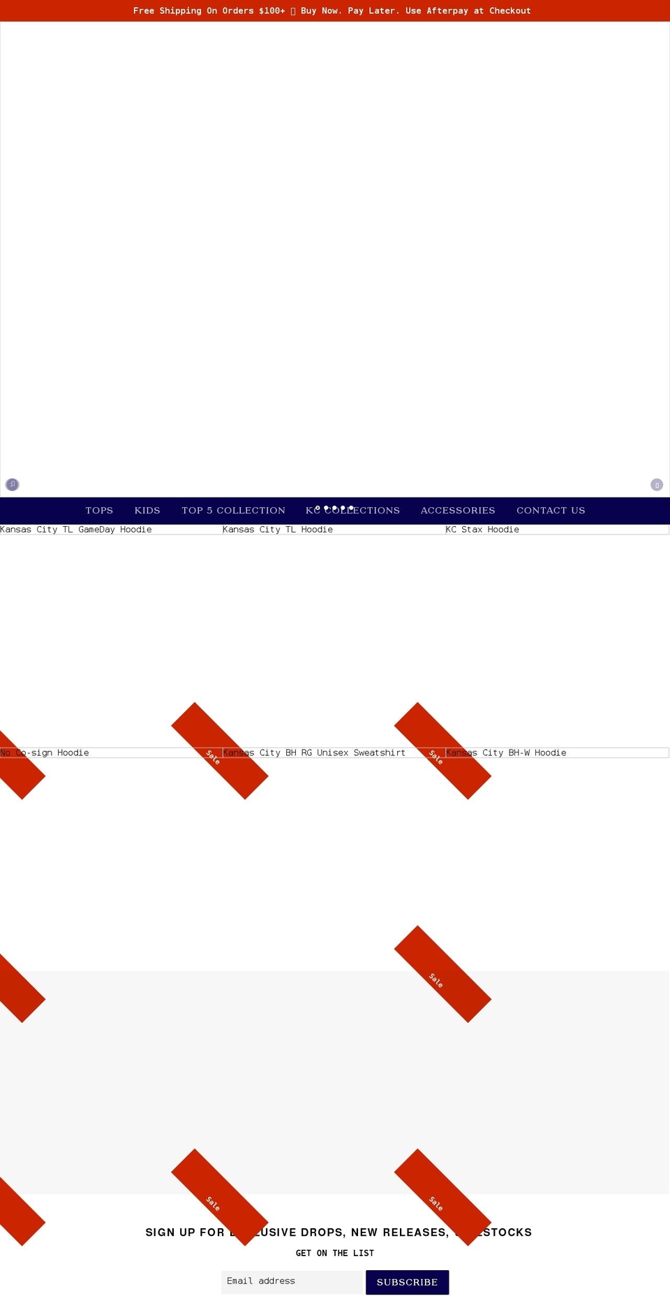 hsgdclothing.com shopify website screenshot