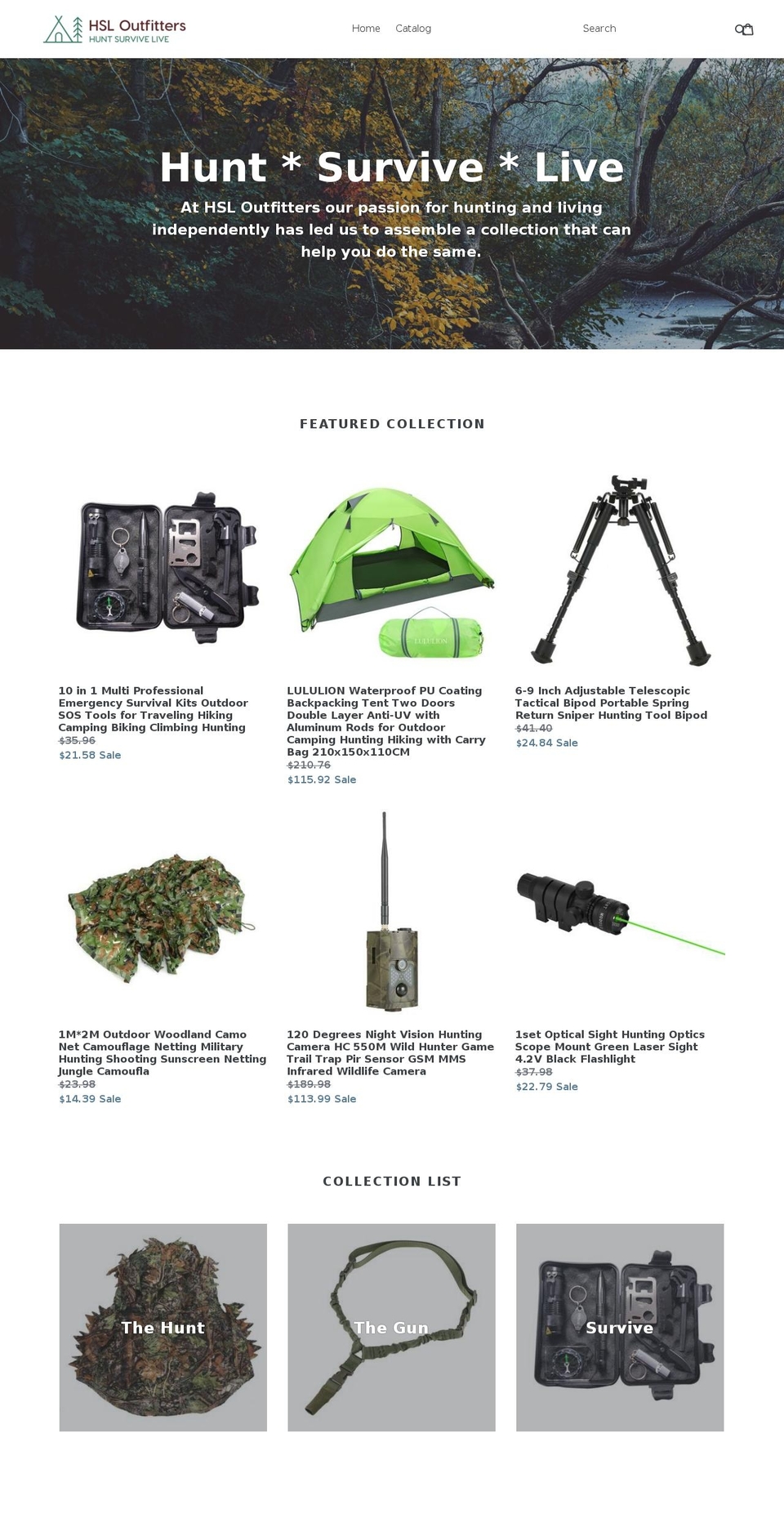 hsloutfitters.com — Shopify storefront screenshot
