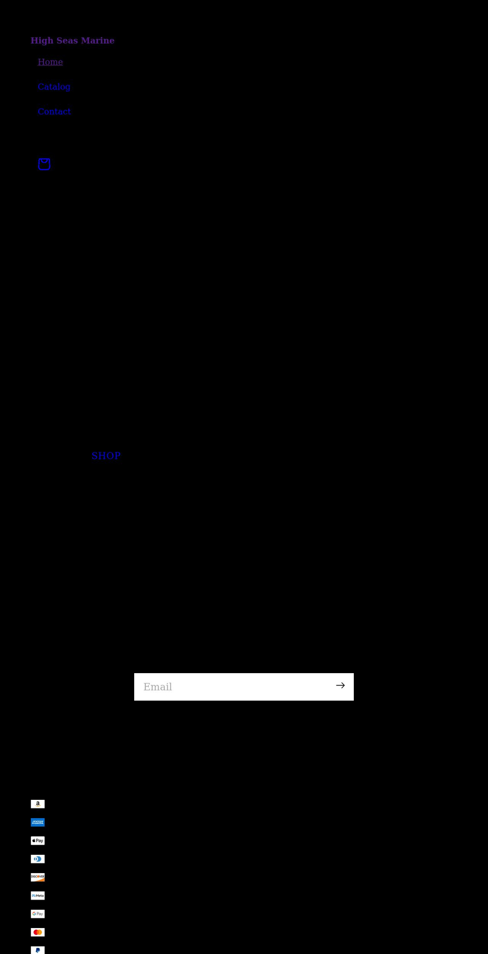 hsmarineservice.com shopify website screenshot