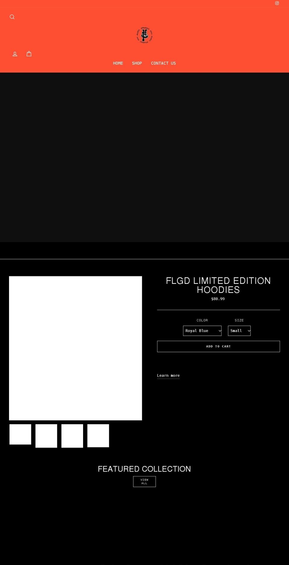 hspclothing.com shopify website screenshot