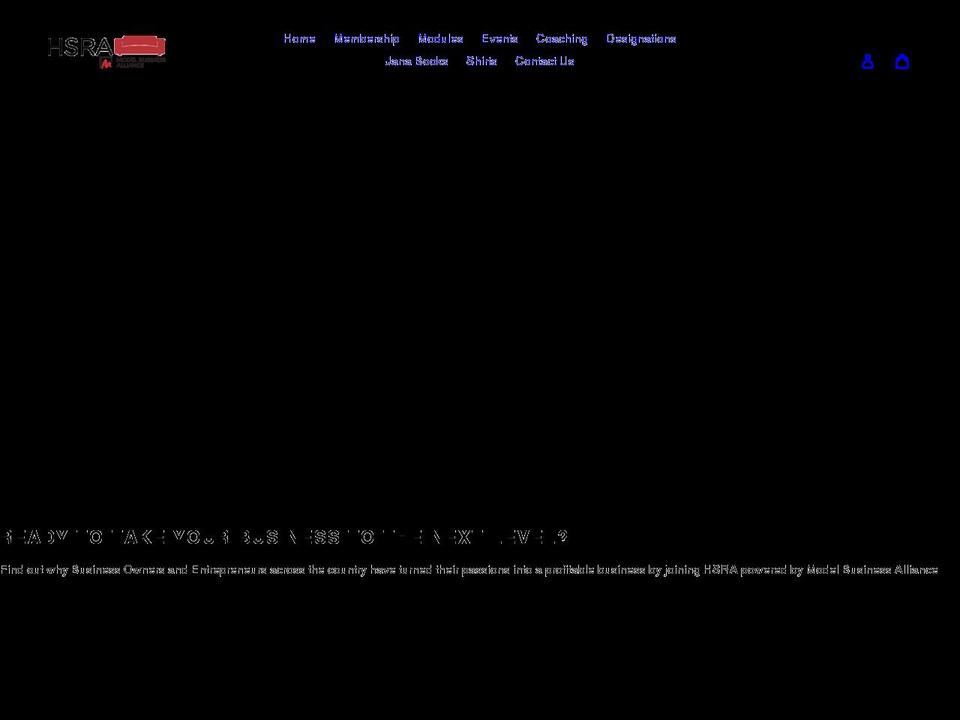 hsraproducts.com shopify website screenshot