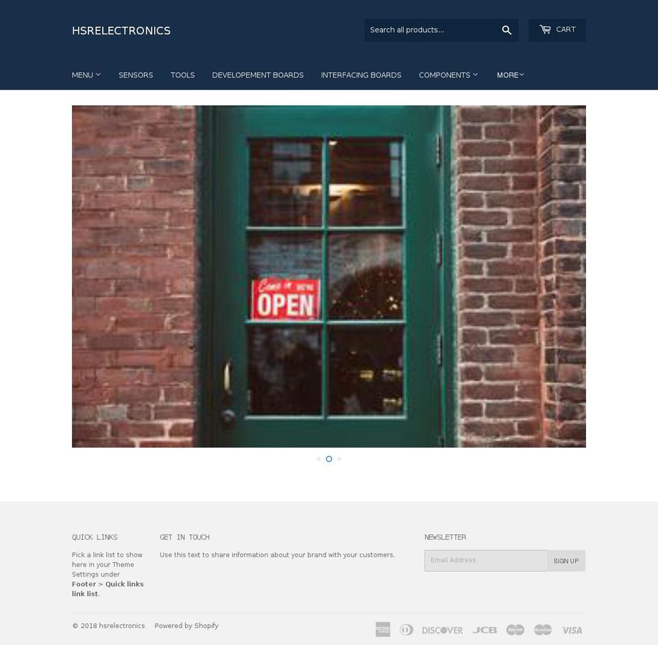 hsrelectronics.com — Shopify storefront screenshot