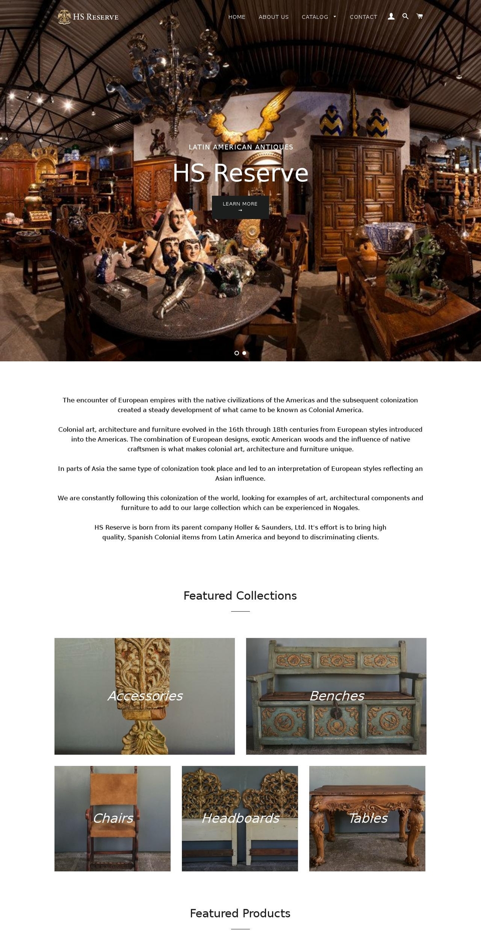 hsreserve.com shopify website screenshot