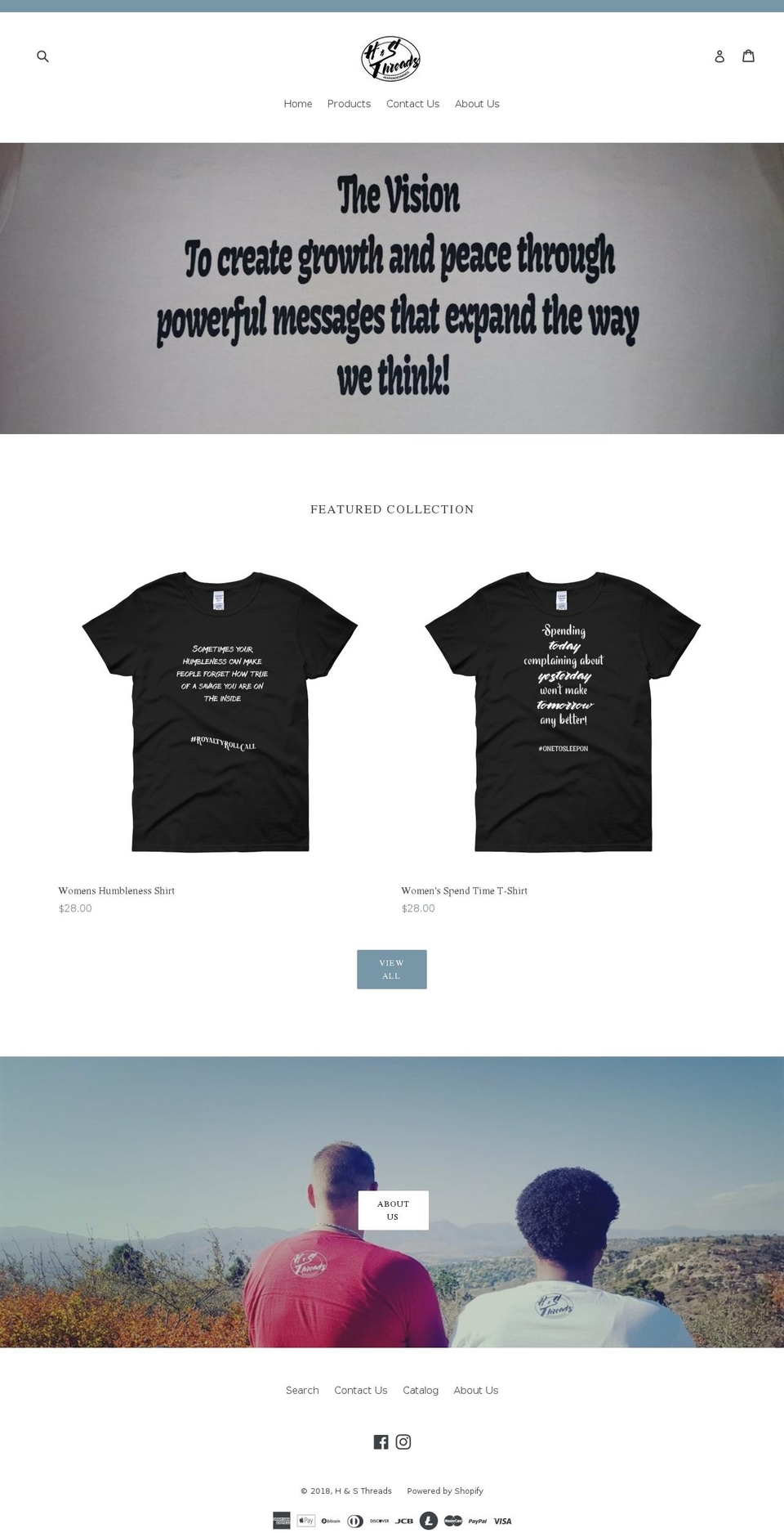 hsthreads.com shopify website screenshot
