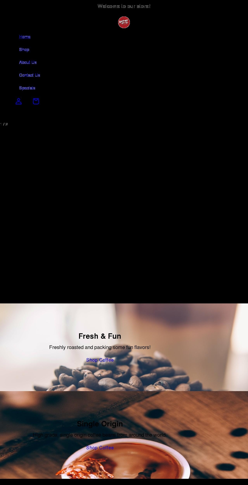 hstlcoffee.com shopify website screenshot