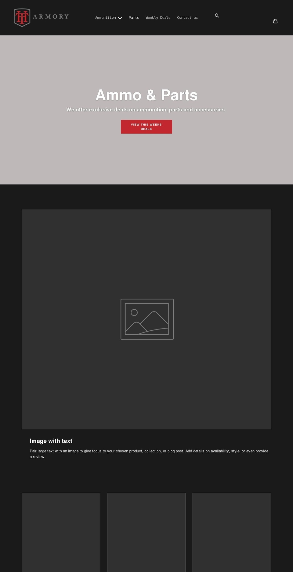 htarmory.com shopify website screenshot