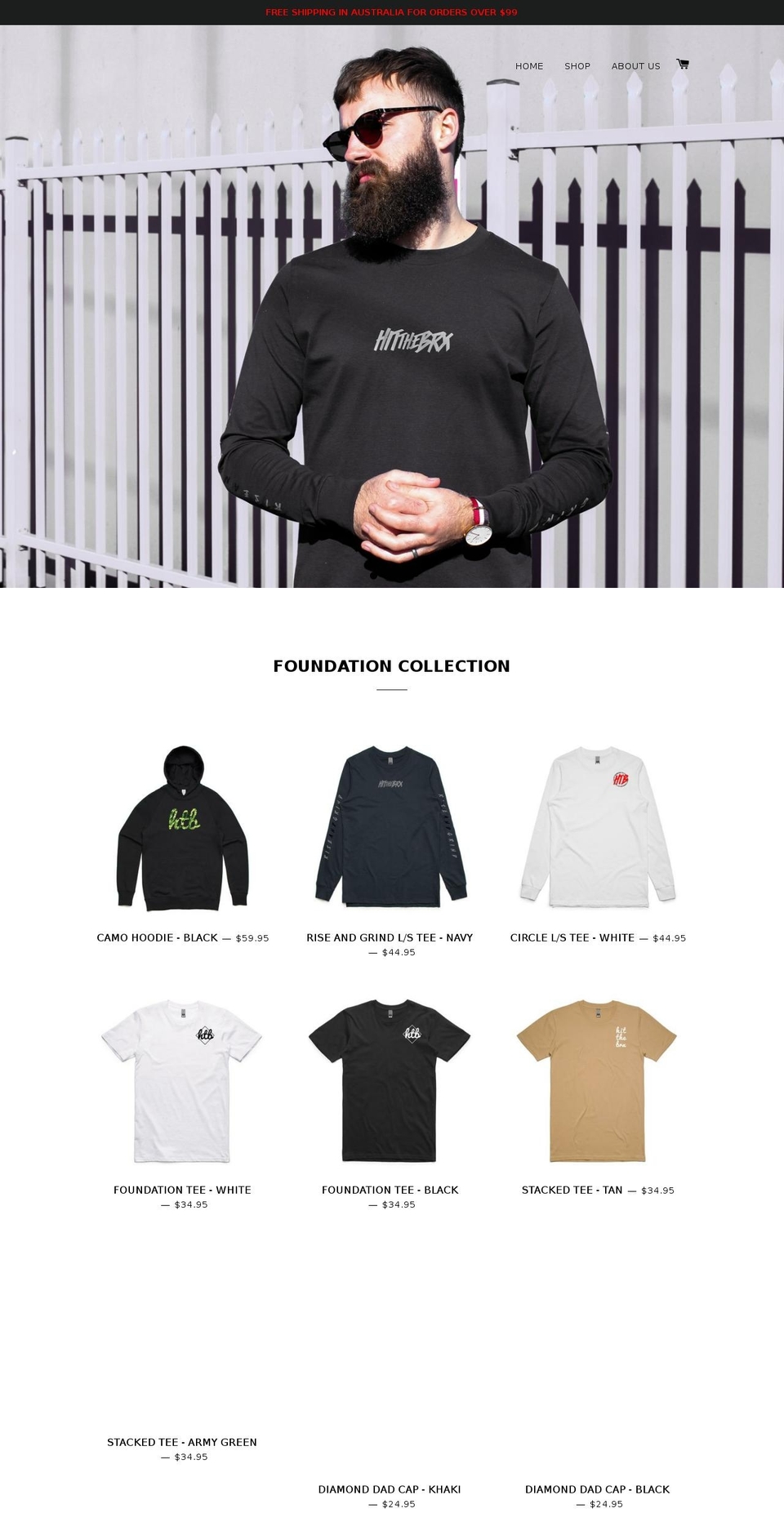 htbclothing.com — Shopify storefront screenshot