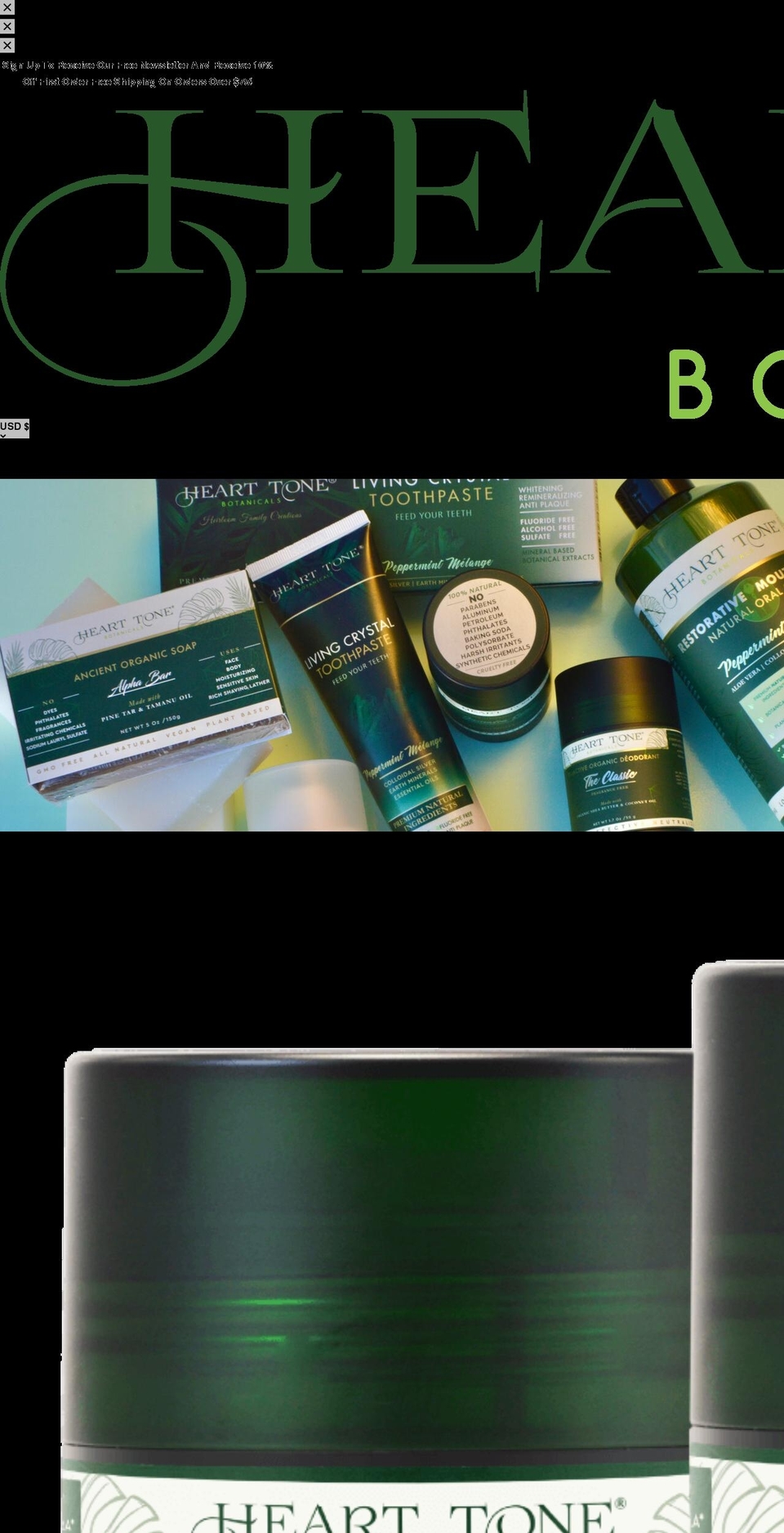 htbotanicals.com shopify website screenshot