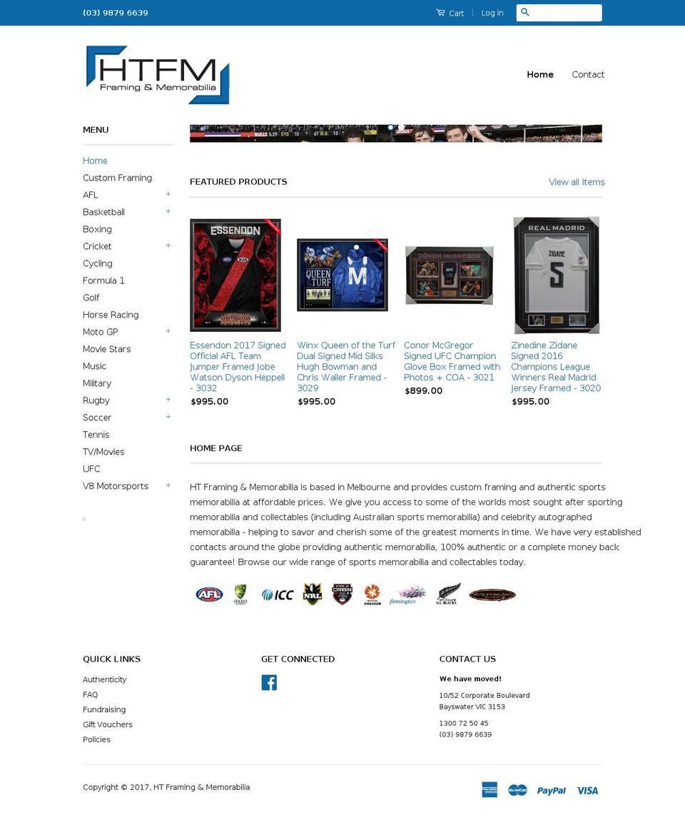 htfm.com.au shopify website screenshot