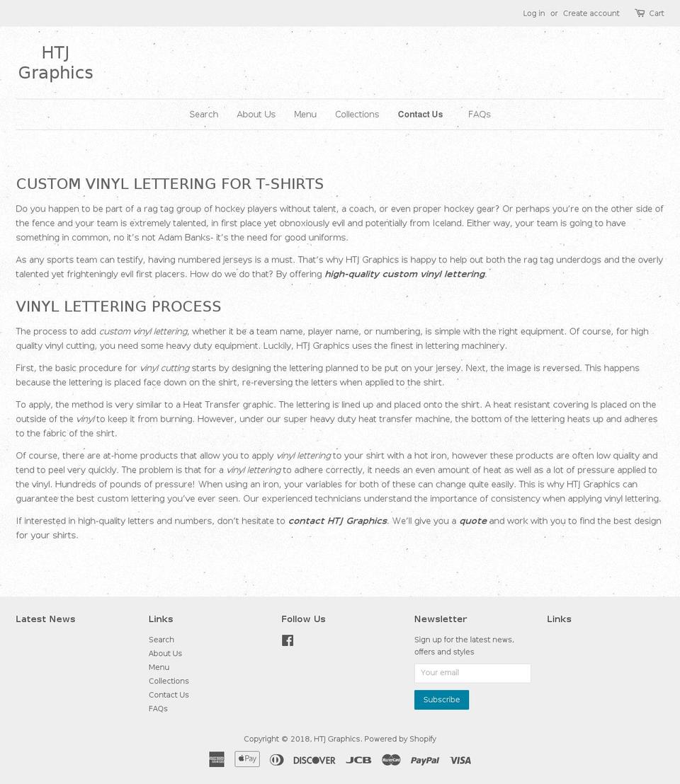 htj-graphics.com — Shopify storefront screenshot