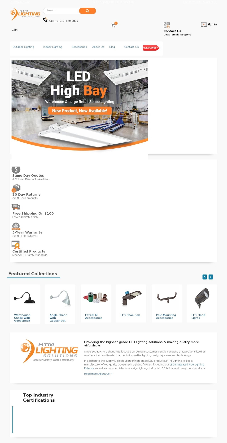 htmlighting.com — Shopify storefront screenshot