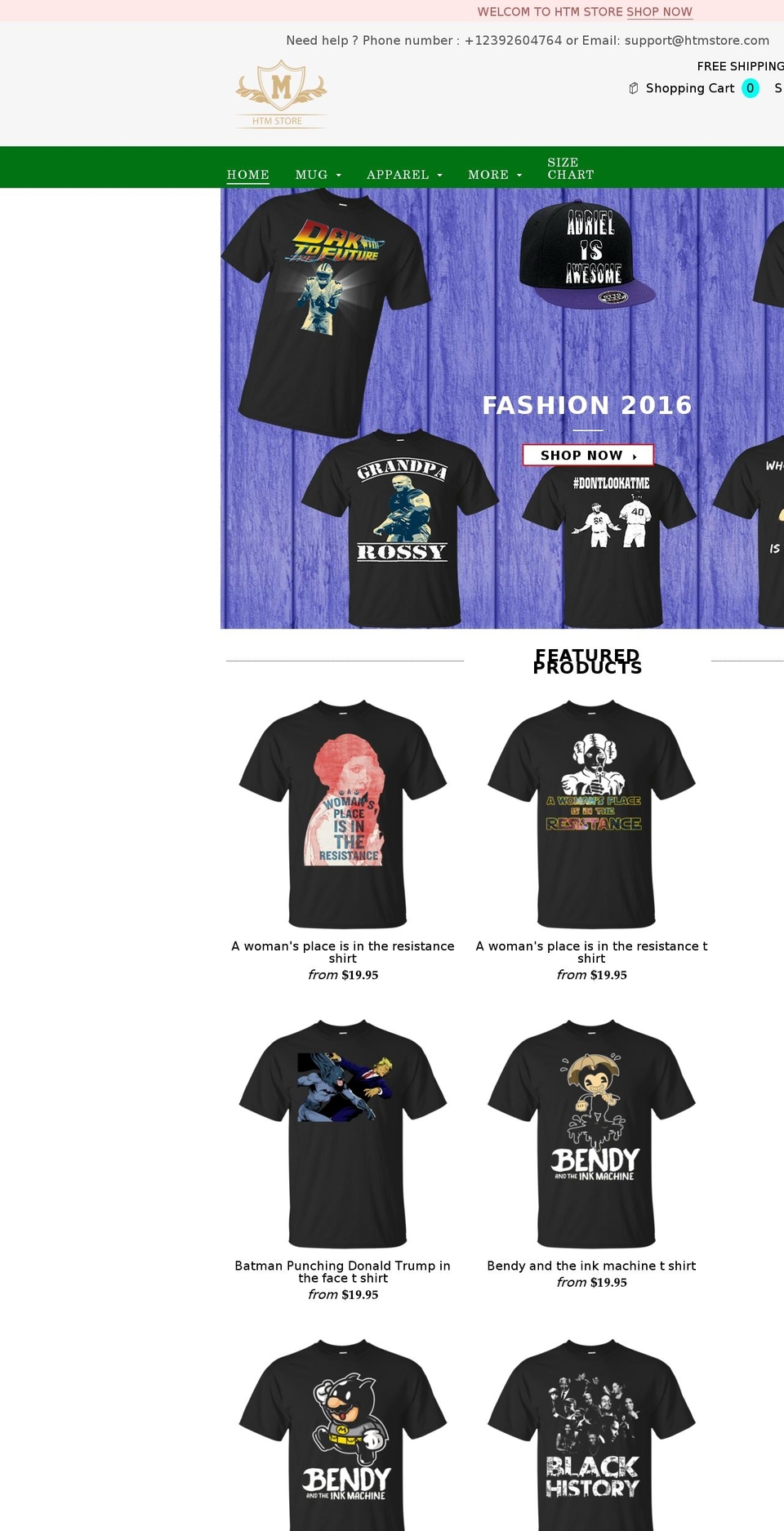 htmstore.com shopify website screenshot