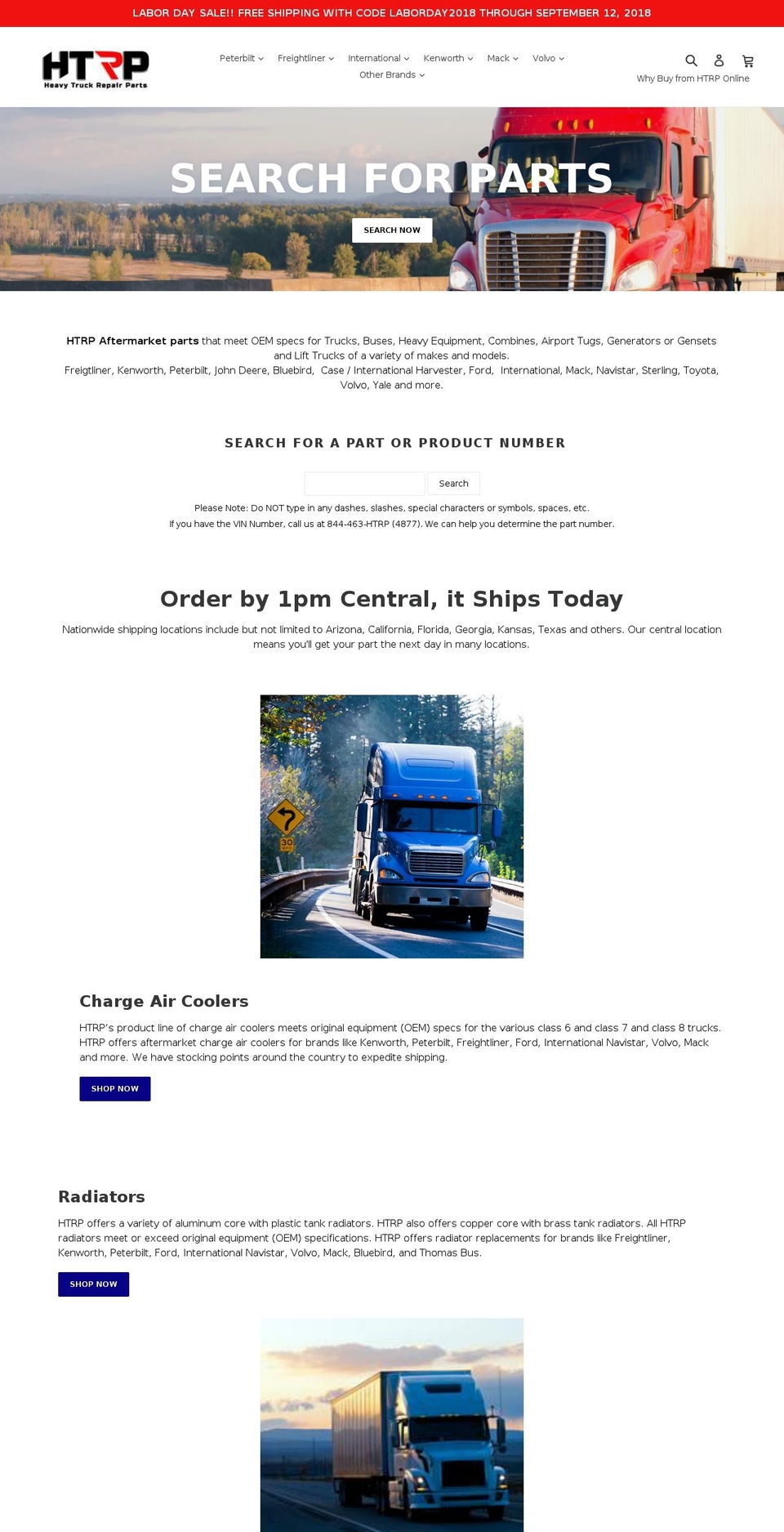 htrponline.com — Shopify storefront screenshot