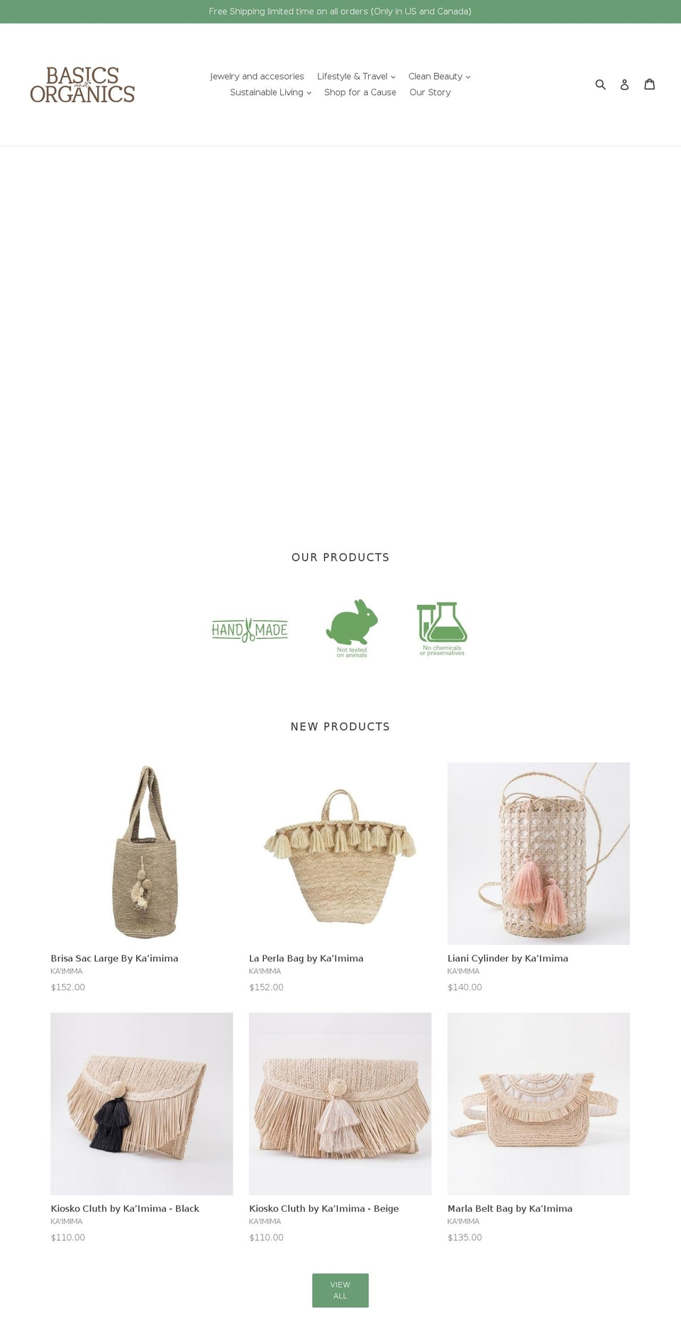 Basics and organics Shopify theme site example http-www-basicsandorganics-com.myshopify.com