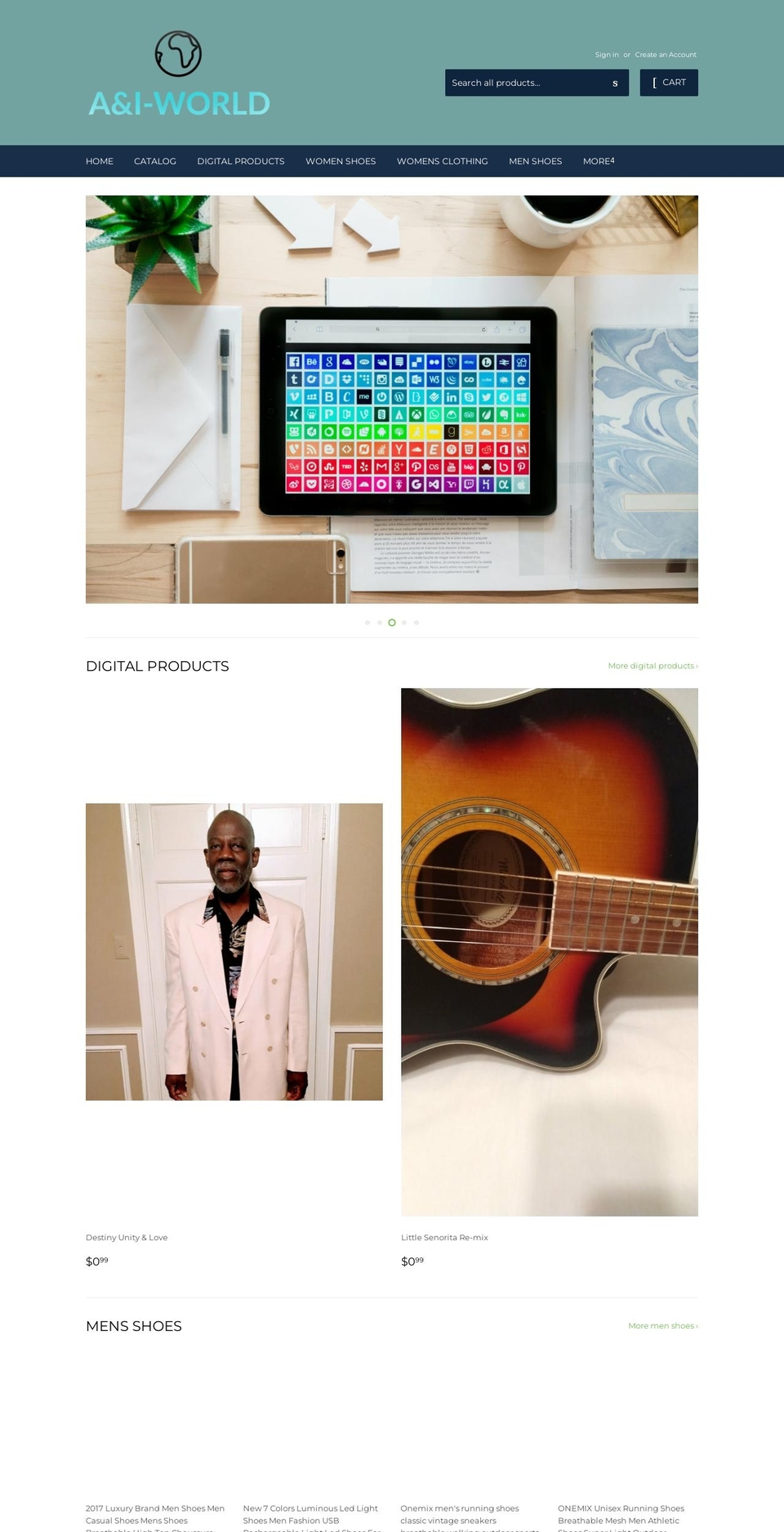 httpsaiworld.com — Shopify storefront screenshot