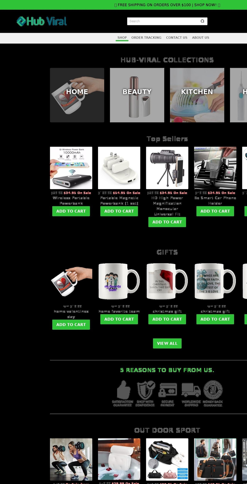 Theme export-ecom ninja pro theme Shopify theme site example hub-viral.com