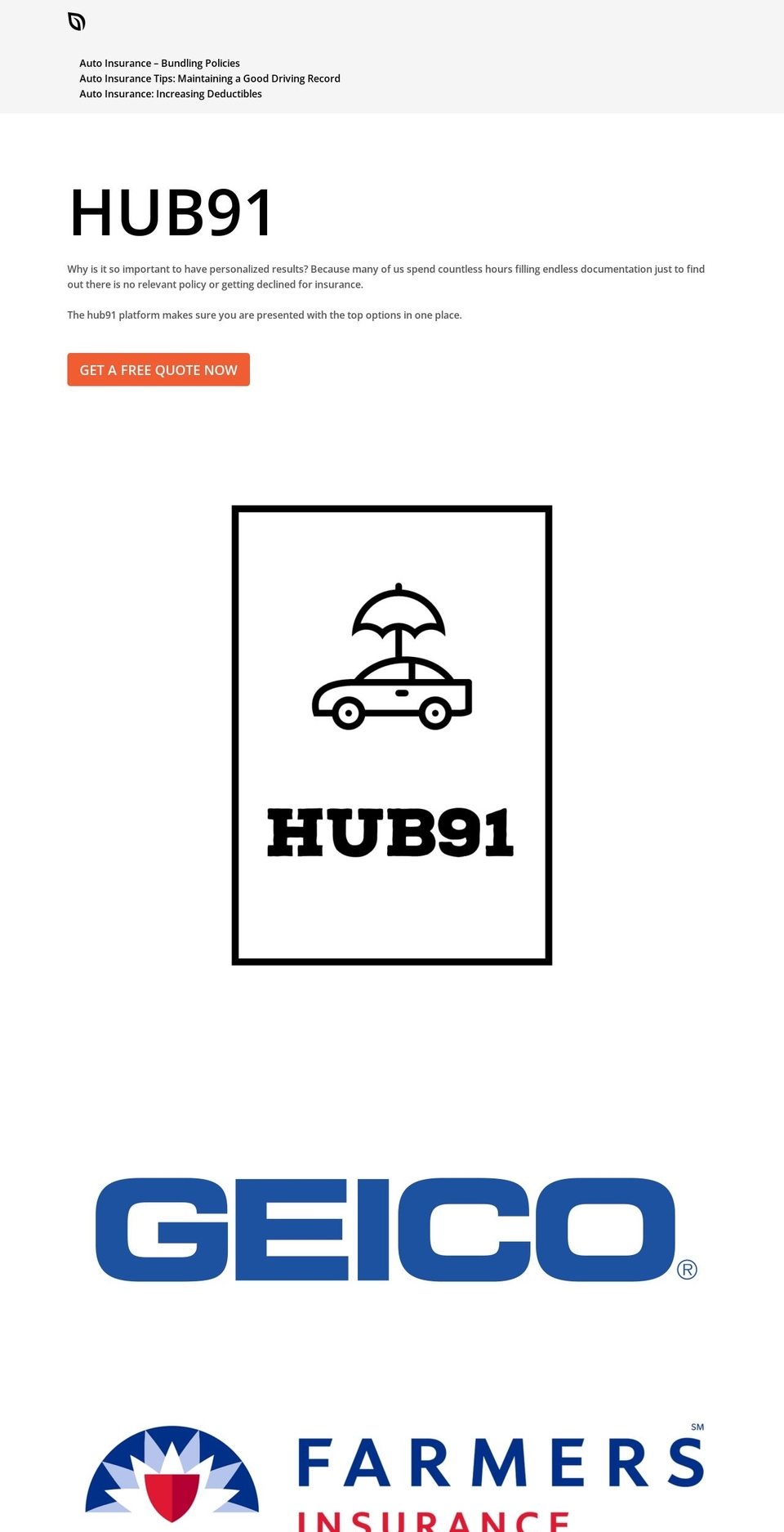 hub91.com — Shopify storefront screenshot