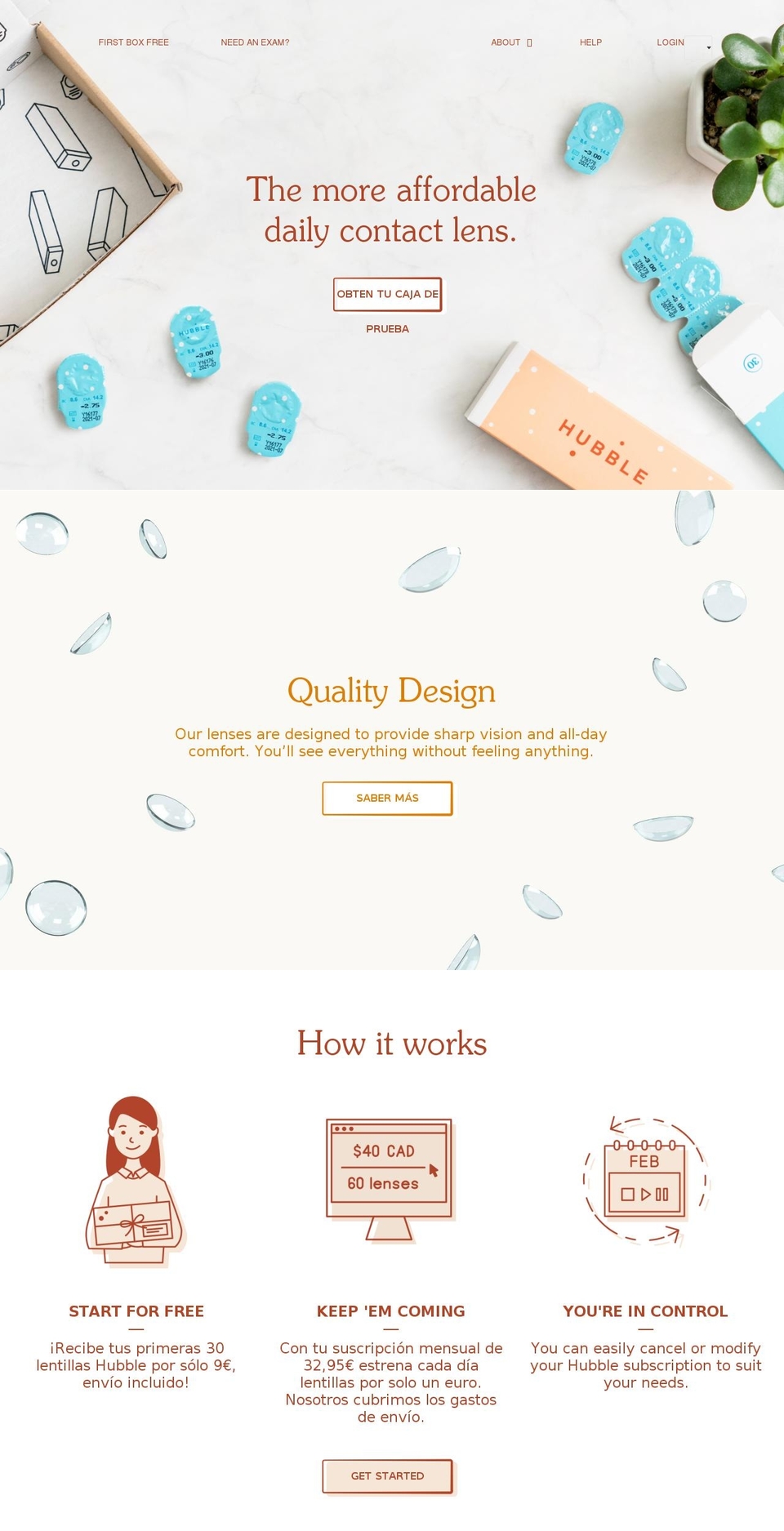 hubble.vision shopify website screenshot