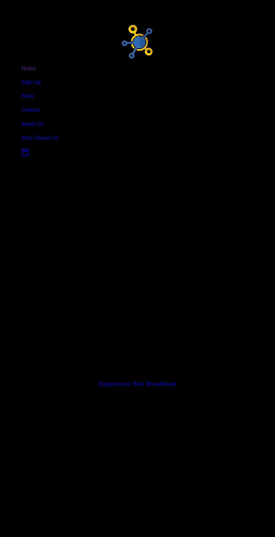 hubbroadband.com shopify website screenshot