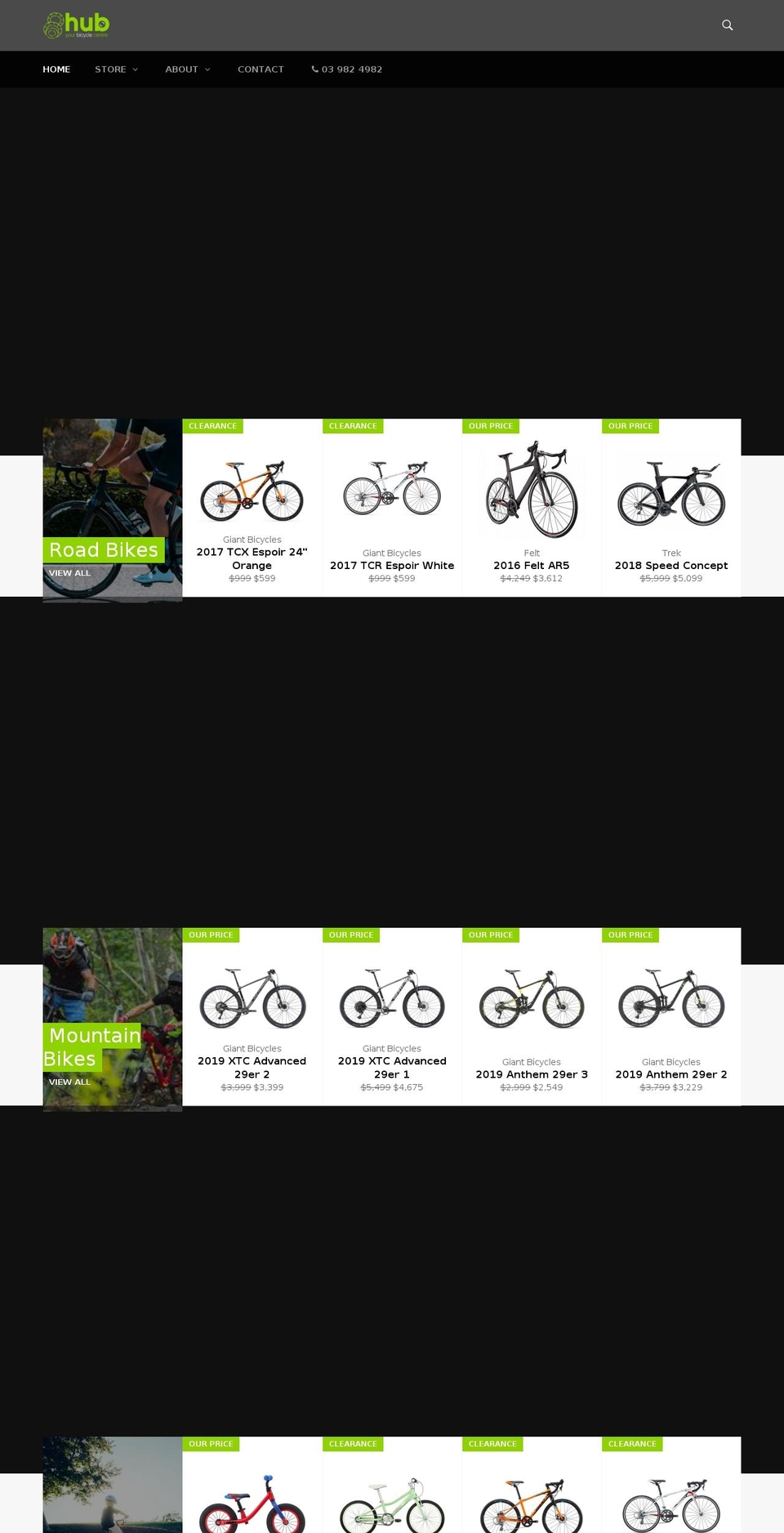 hubcycles.co.nz shopify website screenshot