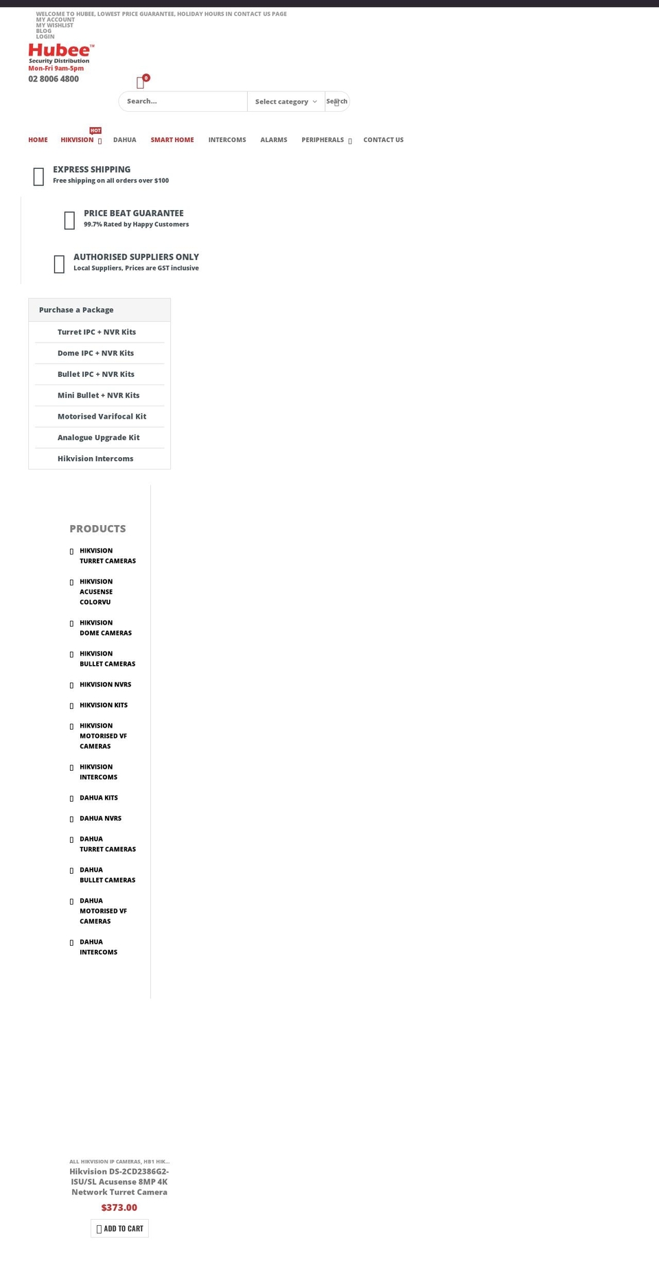 hubee.com.au shopify website screenshot