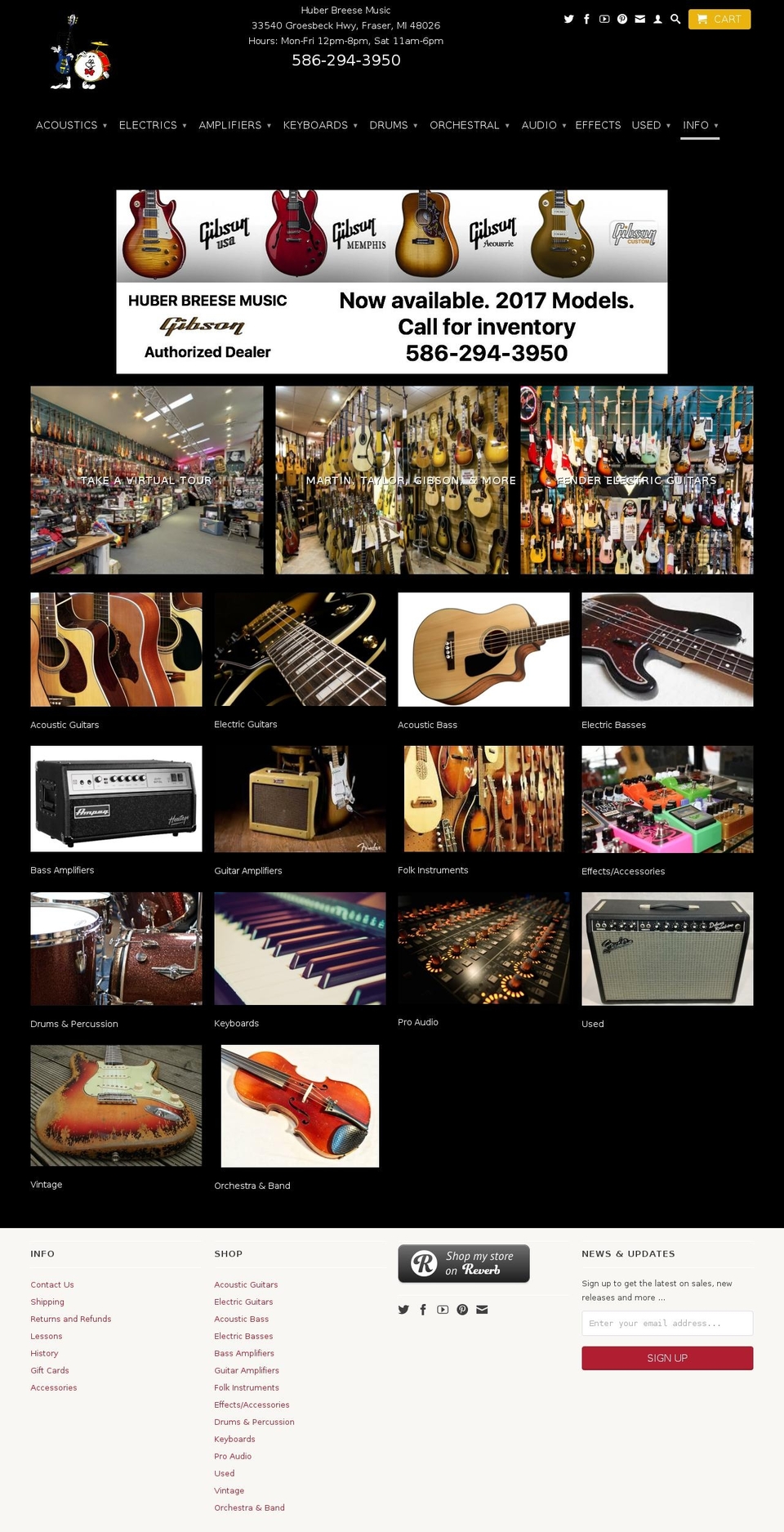 huberbreese.com shopify website screenshot