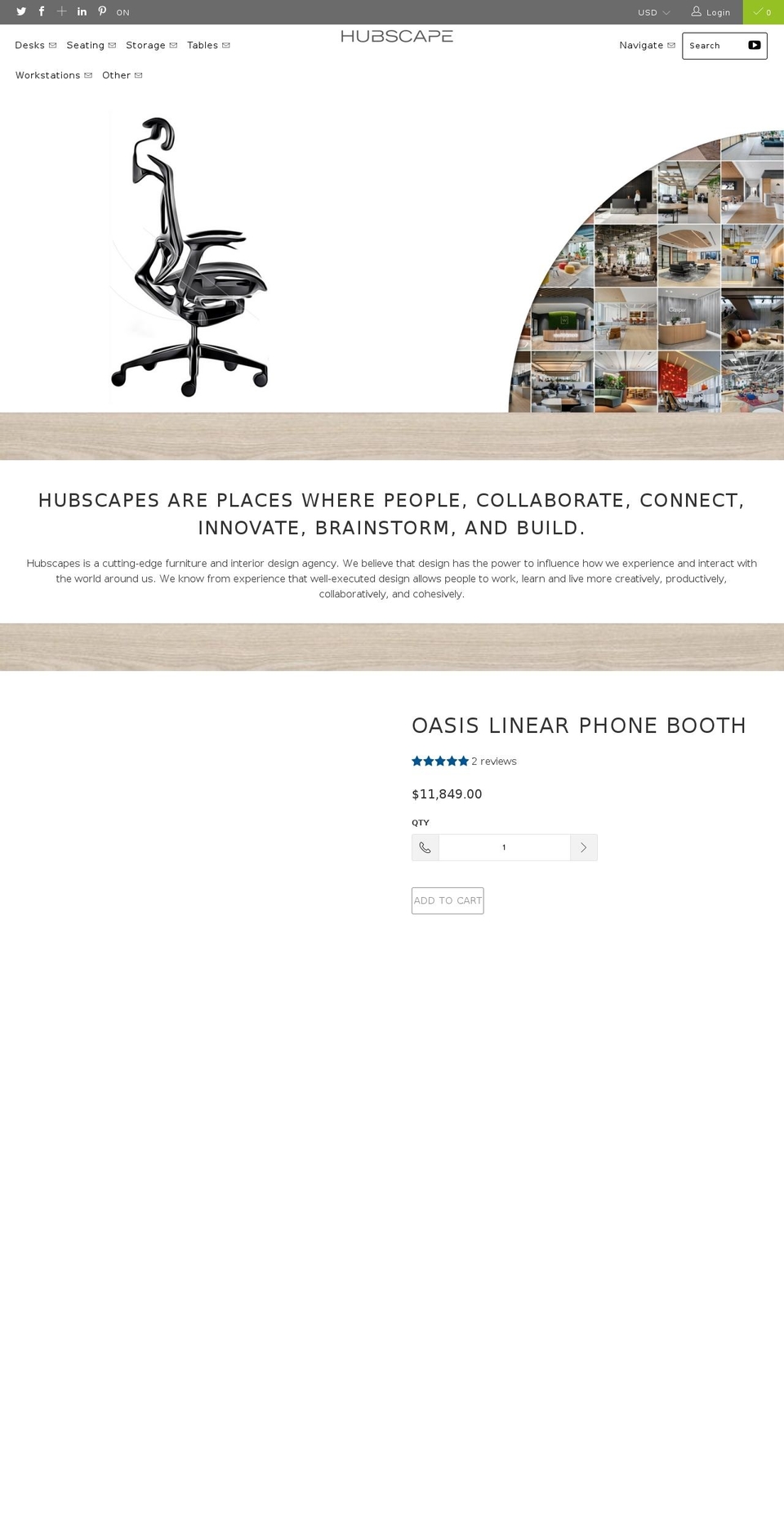 hubscapes.com shopify website screenshot