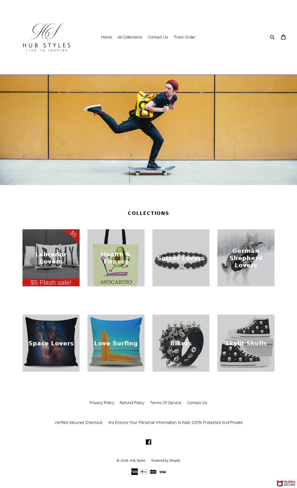 hubstyles.com shopify website screenshot