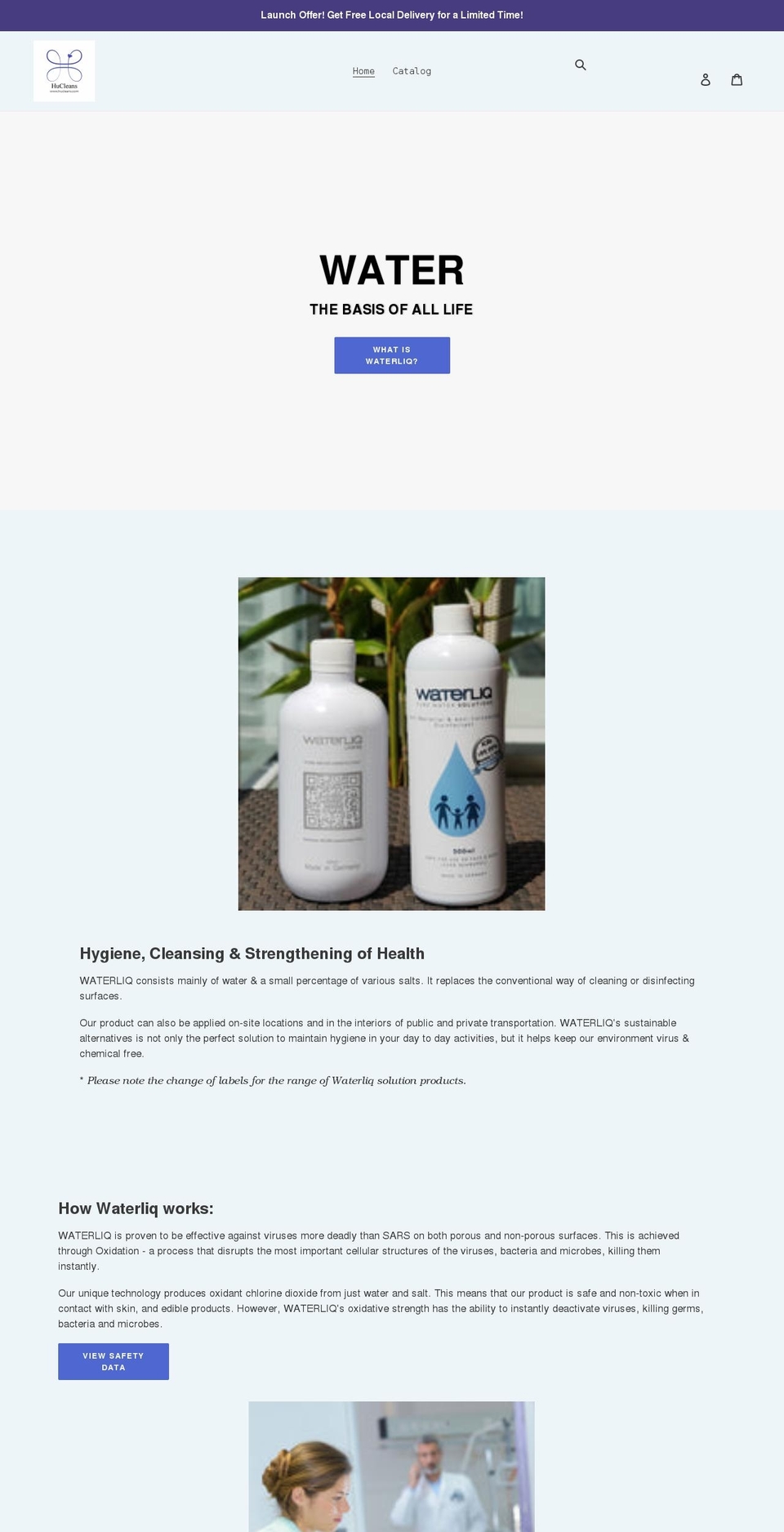 hucleans.com shopify website screenshot